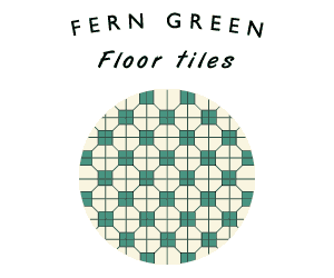 Fern green floor tiles